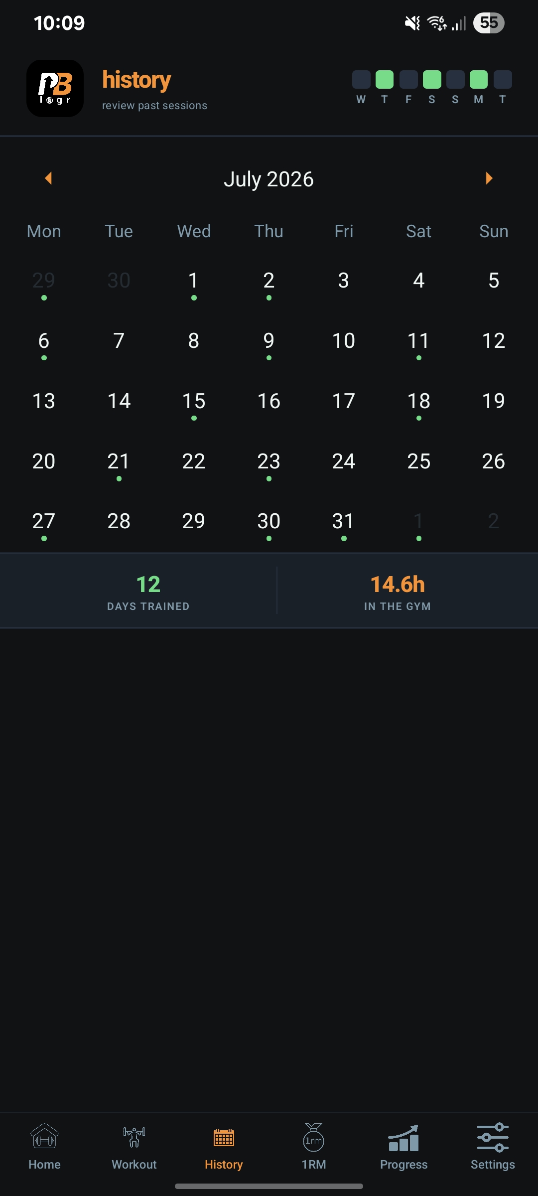 PBlogr Calendar